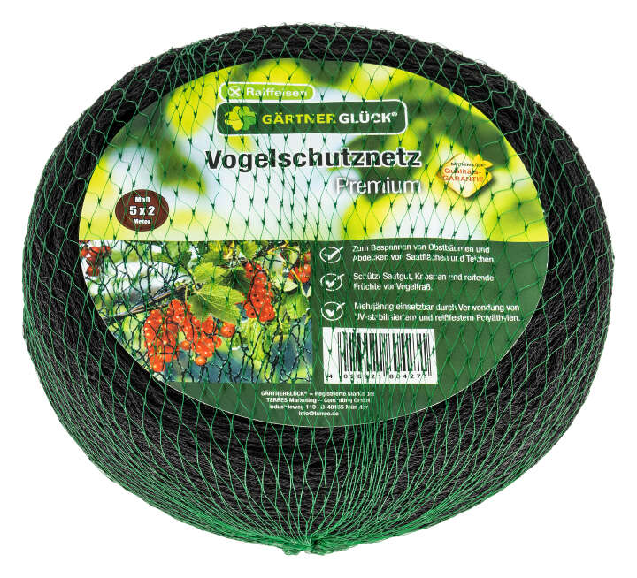 GÄRTNERGLÜCK Vogelschutznetz Premium